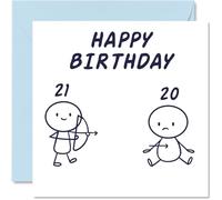 Divertente biglietto di compleanno uomini e donne con freccia il 21° compleanno figlio figlia fratello sorella amico 145mm biglietti di auguri il compleanno