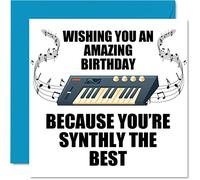 Divertente biglietto di compleanno uomini e donne Synthly The Best - Biglietto di compleanno mamma papà figlia figlio sorella nonno 145 mmx145 mm scherzo umorismo battute di compleanno