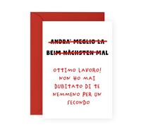 Divertente biglietto di congratulazioni per uomini e donne - Non ho mai dubitato di te per un secondo - Biglietto di auguri per una nuova promozione lavorativa - Biglietto di laurea per figlio