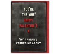 Divertente biglietto di San Valentino: "Warned Me About" di Brainbox Candy
