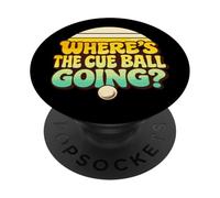 Divertente biliardo Snooker Break Where's The Cue Ball PopSockets PopGrip Adesivo
