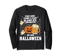 Divertente birra di Halloween - The One Time I Can Blame My Spirits Maglia a Manica