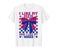 Divertente Bisessuale Bi Pride Mi Piacciono I Miei Uomini Come Mi Piacciono Le Mie Maglietta