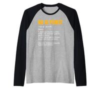 Divertente BJJ, Dizionario Jiu Jitsu - Purista No-Gi Maglia con Maniche Raglan