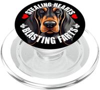 Divertente Black and Tan Coonhound Rubare Cuori Blasting Farts PopSockets PopGrip per MagSafe