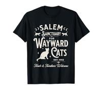 Divertente Black Cats Witch Salem Sanctuary per Halloween Ribelle Maglietta