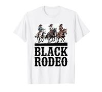 Divertente Black Rodeo Detto Cowgirl Power Horse Queen Donne Uomini Maglietta