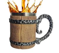 Divertente boccale da birra, decorazione da scrivania, in resina, stile retrò, per bar, taverna, ristorante, festival, feste, vacanze, acqua, alcol, tè, bevande calde o fredde