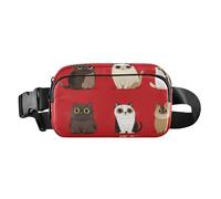 Divertente borsa a tracolla bianca con uccelli dal ventre rosso, elegante borsa a tracolla per le donne borse da viaggio, Colore 06, 1 Size