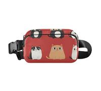 Divertente borsa a tracolla bianca con uccelli dal ventre rosso, elegante borsa a tracolla per le donne borse da viaggio, Colore 05, 1 Size