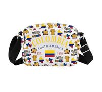 Divertente borsa a tracolla con bandiera colombiana Colombia Sud America Est 1810 Borsa a tracolla Colombiana regalo Souvenir Bandiera Merch, Colombia Hb