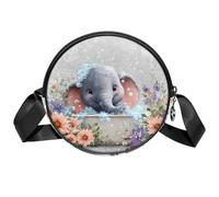 Divertente borsa a tracolla con cavallo per le donne borsa a tracolla piccola borsa a tracolla con tracolla regolabile borse a tracolla con per donne viaggi shopping, Elefante Doc, 7x1.8 in