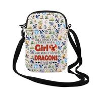 Divertente borsa a tracolla con drago che amava davvero i draghi, regalo per gli amanti degli animali per i fan dei draghi, Loved Dragons Cr Regno Unito, 0