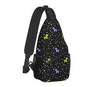Divertente borsa a tracolla con stampa maculata con cani dalmata per donna uomo, borse a tracolla con stampa animalier, zaino casual, borsa a tracolla, viaggio, escursionismo, zainetto per esterni