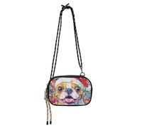 Divertente borsa a tracolla da donna impermeabile con scomparti per carte di credito sopra la borsa a tracolla con data