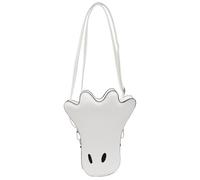 Divertente borsa a tracolla in pelle Ghost leggera materiale PU borsa cosmetica impermeabile per Halloween, bianco, 280.00x50.00x190.00mm