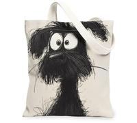 Divertente borsa a tracolla in tela con cane boxer, per lo shopping, 33 x 38 cm, simpatica borsa a tracolla riutilizzabile per donne, decorazione regalo per animali domestici