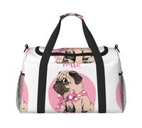 Divertente borsa a tracolla leggera e impermeabile di grande capacità a tracolla da viaggio per oggetti personali, Nero , Taglia unica