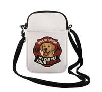 Divertente borsa a tracolla per gli amanti dei cani First Responder EMS, con scritta in lingua inglese "Will Respond If I Can Pet Your Doggie Crossbody Bag, Can Pet Cr Regno Unito, 0