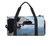 Divertente borsa da palestra con mucca animale divertente con scomparto per scarpe, borsone da viaggio borsa da viaggio borsa da yoga