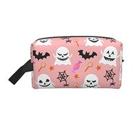 Divertente borsa da toilette fantasma di Halloween per bambini Borsa da toilette da viaggio Accessori da viaggio Borse per trucco Borsa cosmetica impermeabile portatile per viaggi di viaggio per via