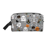 Divertente borsa da toilette fantasma di Halloween per bambini Borsa da toilette da viaggio Accessori per trucco Borsa cosmetica impermeabile portatile viaggi di viaggio per via