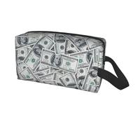 Divertente borsa da viaggio con stampa di dollari e soldi, per uomini e donne, borsa da toilette portatile di grande capacità