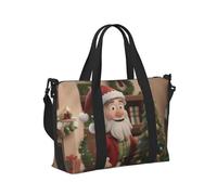 Divertente borsa da viaggio per donne e uomini, con stampa natalizia, pieghevole, portatile, per viaggi nel fine settimana