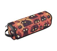 Divertente borsa da viaggio per strumenti per capelli caldi con gatti con cuscinetto resistente al calore, grande custodia da viaggio per ferro arricciacapelli, piastra per capelli piatta, borsa da