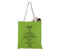 Divertente borsa larga sarcasmo slang moda dichiarazione I'm So Julia Y2K regalo per i fan dei cantanti, Brat Tote Eu, 13.78 inch x 15.75 inch, Large