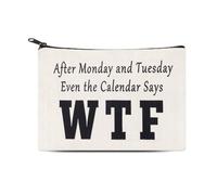 Divertente borsa organizer per trucchi da viaggio, in tela, cavo di ricarica, custodia per trucchi per donne, uomini, colleghi, regali di compleanno e Natale per i migliori amici