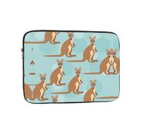 Divertente borsa per computer da 17 pollici con motivo Kangaroo Zoo, borsa portatile per computer, adatta per viaggi d'affari e pendolarismo