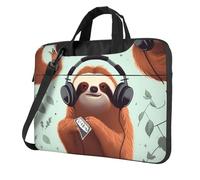 Divertente borsa per computer portatile con bradipo carino da 13 pollici, borsa per computer da 13 pollici, borsa a tracolla protettiva per computer portatile a 360 gradi