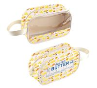 Divertente borsa per cosmetici trasparente con burro salato, regalo per amanti del burro, pasticceria, cuoco, regalo per la mamma, Burro Bag