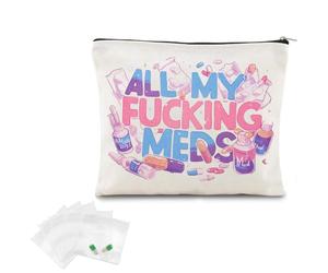 Divertente borsa per il trucco della medicina per donne e uomini borse per medicine per farmaci sacchetto per pazienti amici regali di Natale per infermiere medico, Medicina 3, 6.88*10.23inches