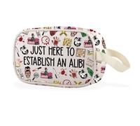 Divertente borsa per il trucco trasparente True Crime Regalo per adulti True Crime Podcast Regalo per gli amanti del crimine, Just Here Cbag Eu, Multiuso