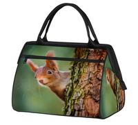 Divertente borsone da viaggio con scoiattolo per donne e uomini, 24 l, borsa da weekend con scoiattolo carino borsa per lo sport borsa da viaggio borsa da viaggio, Colore, (24L) UK, Organizer per
