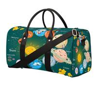 Divertente borsone da viaggio con sistema solare per donne, uomini, bambini, ragazze, ragazzi, universo, solare, 22,7 l, borsa a tracolla per sport, palestra, viaggi, Colore, 22.7 L, Organizer per