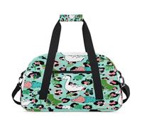 Divertente borsone per bambini con dinosauro leopardo colorato per ragazze e ragazzi, borsa da viaggio per la notte da 24 l, borsa da viaggio per sport, palestra, pratica, Colore, (24L) UK, Organizer
