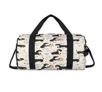 Divertente borsone sportivo con cane bassotto con scomparto per scarpe, per la notte, per il weekend, da viaggio, palestra, organizer per bagagli per donne, uomini, bambini, ragazze e ragazzi