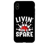 Divertente boss del bowling retrò Livin' On A Spare Custodia per iPhone XS Max