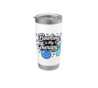 Divertente bowling carino è la mia terapia Bicchiere termico in acciaio inox doppia parete