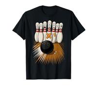 Divertente Bowling spaventato Bowling Pins Bowler Maglietta