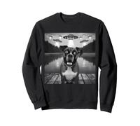 Divertente Boxer Selfie UFO Astronave Aliena Amante dei Cani Felpa
