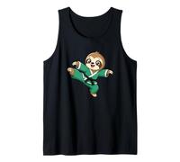 Divertente Bradipo Karate Kick Arti Marziali Design Canotta