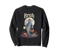 Divertente Bruh Ghost Halloween Lanterna Spooky Fun Boo Felpa