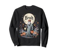 Divertente Bruh Ghost Halloween Lanterna Spooky Fun Boo Felpa