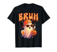 Divertente Bruh Meme Spooky Cute Ghost Halloween Bambini Toodlers Maglietta