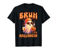 Divertente Bruh Meme Spooky Cute Ghost Halloween Bambini Toodlers Maglietta