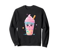 Divertente Bubble Tea Cartoon con Perle Colorate Felpa